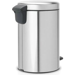 Newicon Lábbal nyitható szemetes műanyag betéttel - 12l - Matt Steel Fingerprint Proof