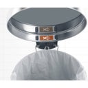 Newicon Lábbal nyitható szemetes műanyag betéttel - 12l - Matt Steel Fingerprint Proof