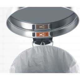 Newicon Lábbal nyitható szemetes műanyag betéttel - 12l - Matt Steel Fingerprint Proof