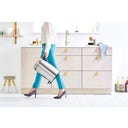 Newicon Lábbal nyitható szemetes műanyag betéttel - 12l - Matt Steel Fingerprint Proof