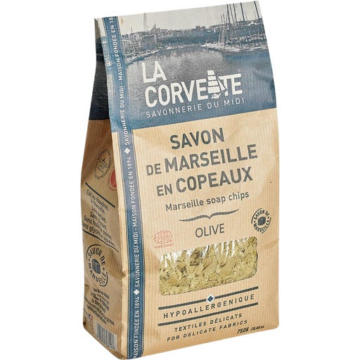 Savon De Marseille En Paillettes 750g La Corvette - Sans Parfum, Pour Linge Et Peau Sensible