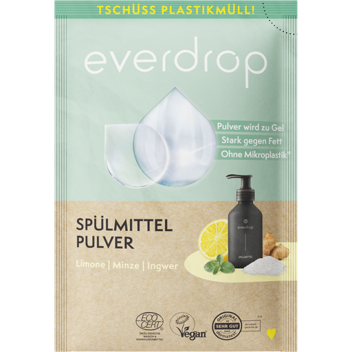 everdrop Spülmittel Pulver Sachet - Limone, Minze & Ingwer