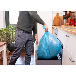 Heavy Duty Bin Liners Made from Recycled Material - Blue 60 L