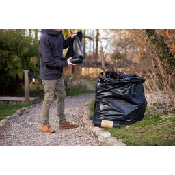 Heavy Duty Bin Liners Made from Recycled Material - Black 240 L