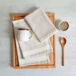 Framsohn Tea Towel - Stripes - Beige