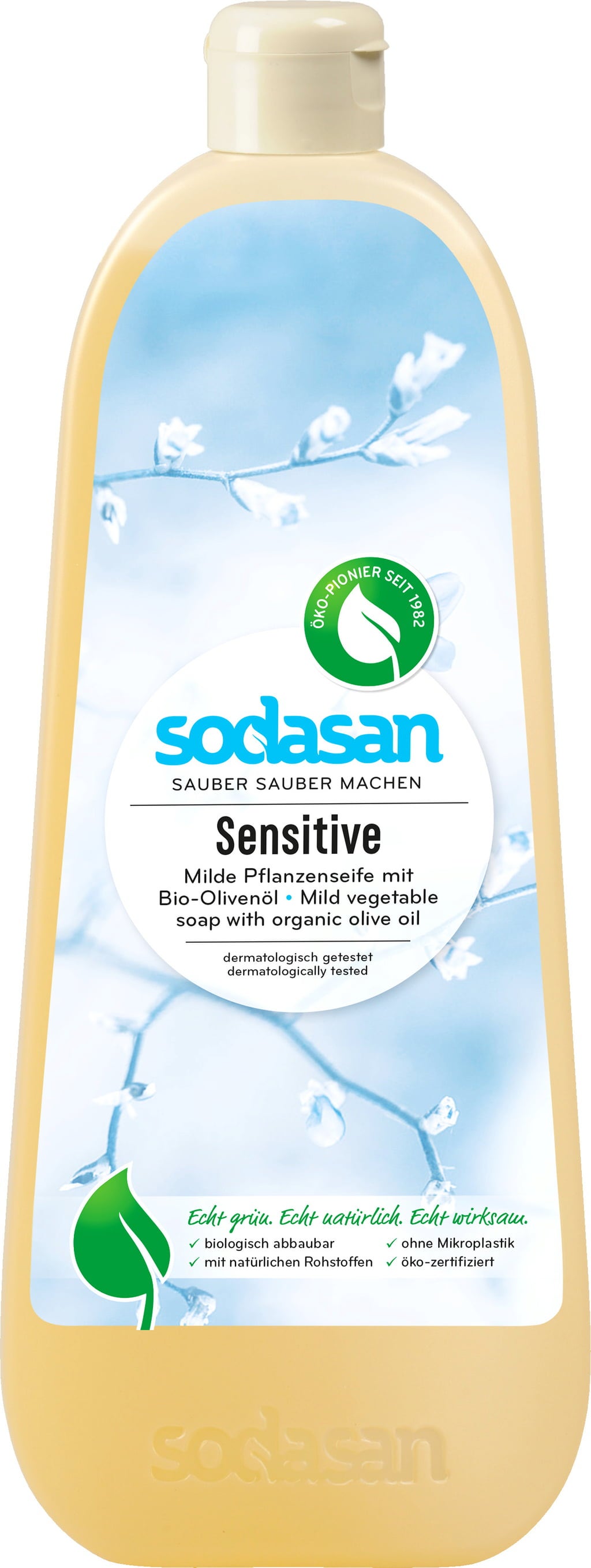SODASAN Savon Liquide Végétal Bio Sensitive - 1 L
