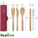 Bambaw Bestick-set Bambus - Berry