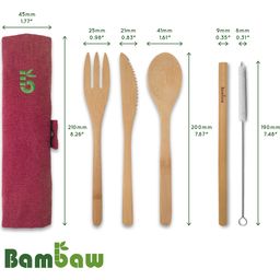 Bambaw Set de Couverts en Bambou - Berry