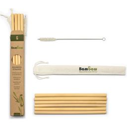 Bambaw Bambusowe słomki w kartoniku - 6x 22 cm