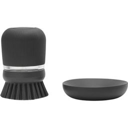 brabantia Dish Brush with Soap Dispenser - Dark Grey