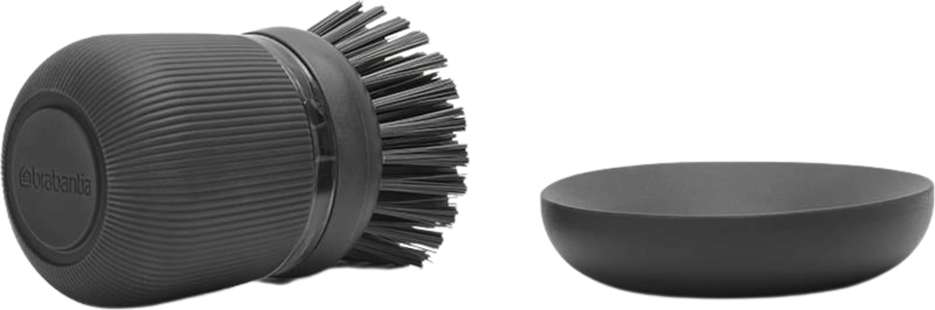 brabantia Dish Brush with Soap Dispenser - Dark Grey