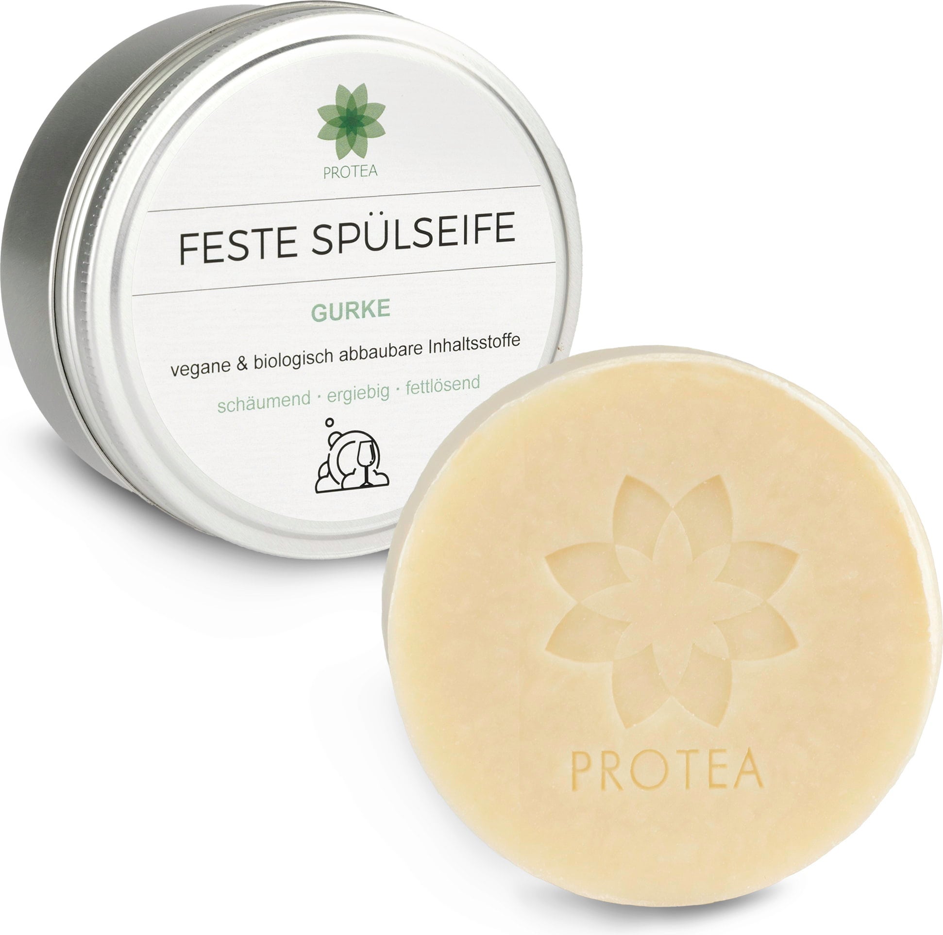 PROTEA Produit à Vaisselle Solide - Concombre - 150 g