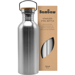 Bambaw Botella de Acero Inoxidable 750 ml - Natural Steel