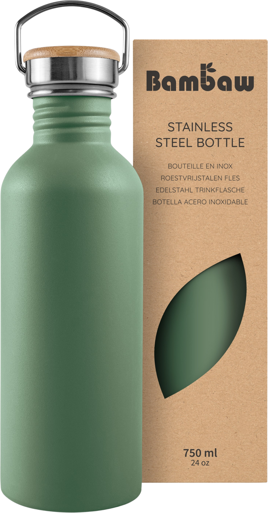Bambaw Rozsdamentes acél palack, 750 ml