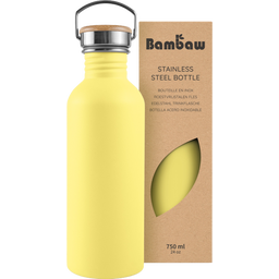 Bambaw Rozsdamentes acél palack, 750 ml - Yellow Beam