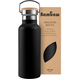 Bambaw Bouteille Isotherme en Inox 500 ml - Jet Black