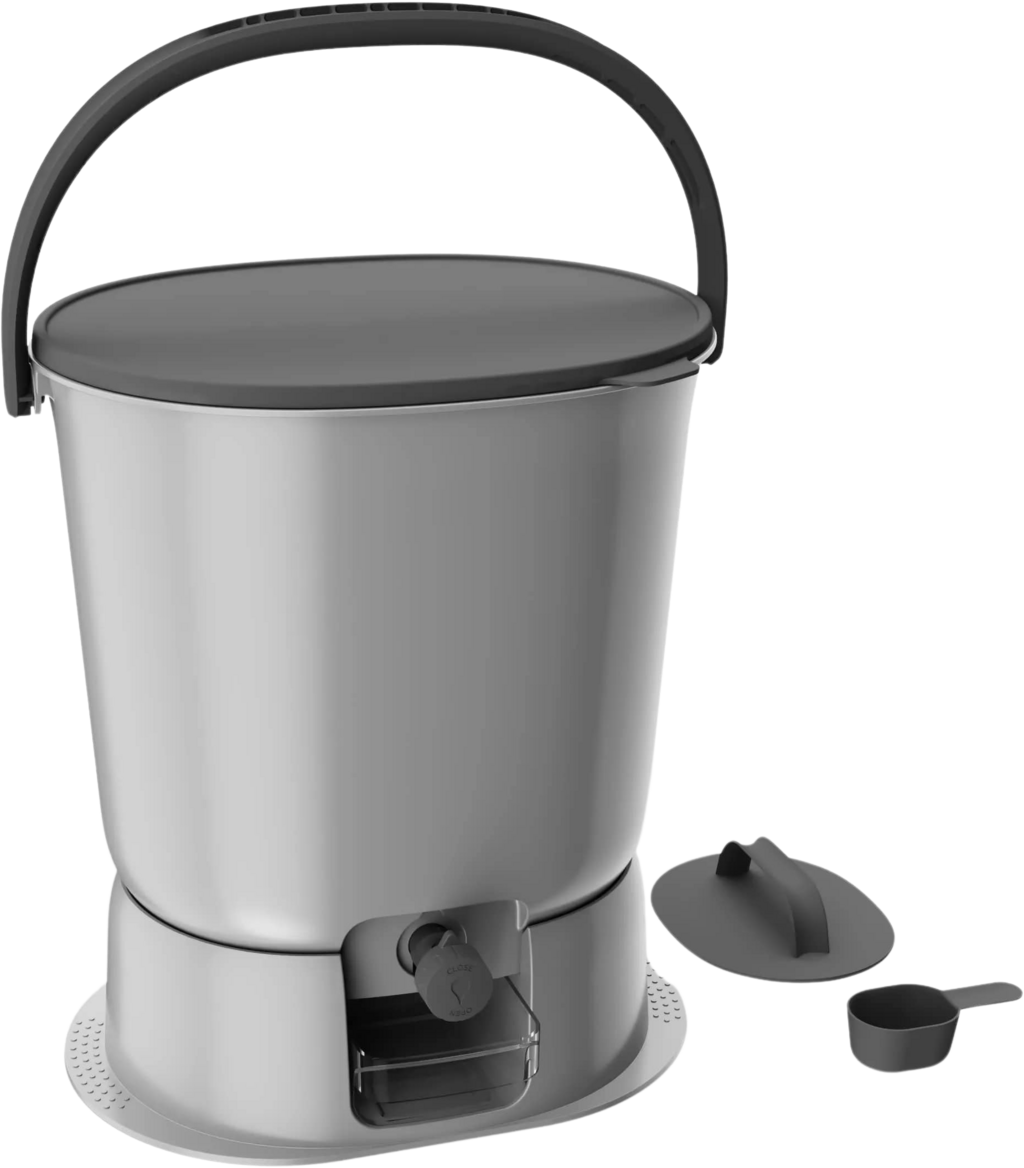 Bokashi Haushaltseimer "Organko Essential grey" 15,3 L