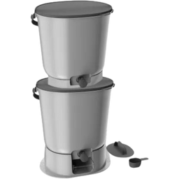 Organka Essentail Grey Bokashi Composter, 15.3 L - Double Pack