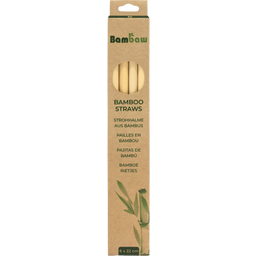 Bambaw Bambusowe słomki w kartoniku - 6x 22 cm