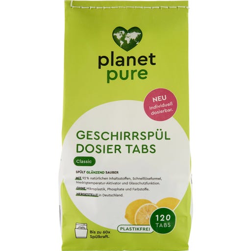 planet pure Tabs Dosabili per Lavastoviglie - 120 pz.