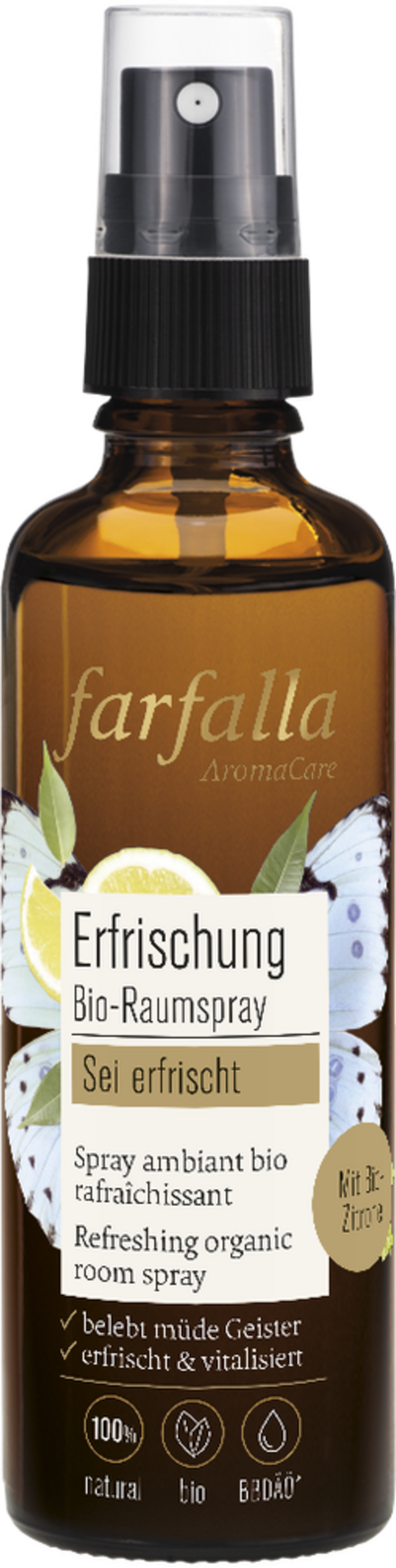 farfalla Bio-sprej za prostor - limona - 75 ml