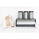 brabantia Rollbrotkasten - Matt Black/Matt Steel Fingerprint Proof