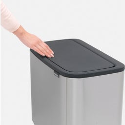 Bo Touch Bin 36 L z vložkom iz umetne mase - Matt Steel Fingerprint Proof