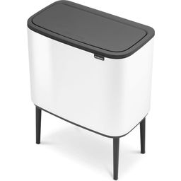 Bo Touch Bin 11 + 23 Litres with 2 Plastic Liners - White