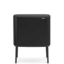 Bo Touch Bin 11 + 23 Litres with 2 Plastic Liners - Matt Black