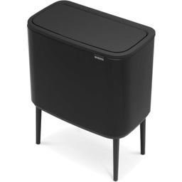 Bo Touch Bin 11 + 23 Litres with 2 Plastic Liners - Matt Black