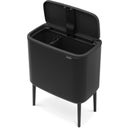 Bo Touch Bin 11 + 23 Litres with 2 Plastic Liners - Matt Black