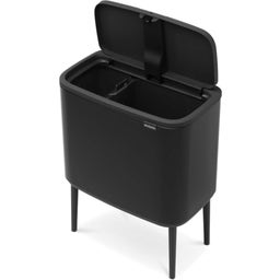 Bo Touch Bin 11 + 23 Litres with 2 Plastic Liners - Matt Black