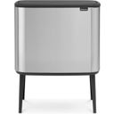Bo Touch Bin - Pattumiera 11 + 23 L con 2 Inserti in Plastica - Matt Steel Fingerprint Proof