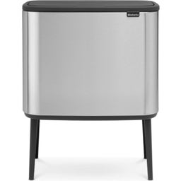 Bo Touch Bin - Pattumiera 11 + 23 L con 2 Inserti in Plastica - Matt Steel Fingerprint Proof