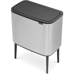 Bo Touch Bin - Pattumiera 11 + 23 L con 2 Inserti in Plastica - Matt Steel Fingerprint Proof