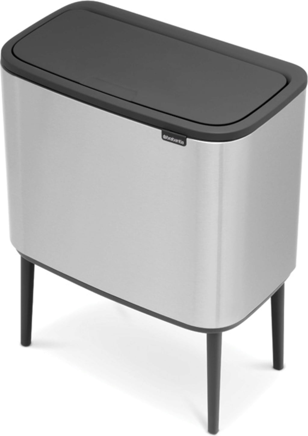 Bo Touch Bin 3x11 Litre with 3 Plastic Liners - Matt Steel Fingerprint Proof