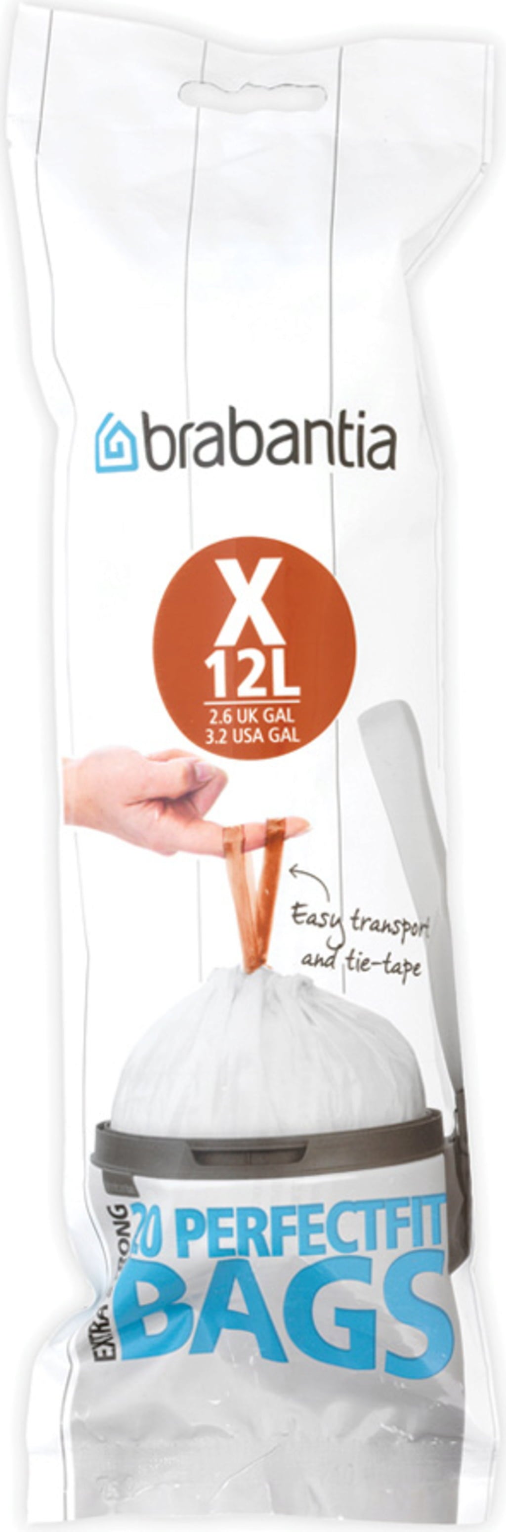 Worki na śmieci PerfectFit do Bo Touch Bin - opakowanie w rolce, 12L (X) - 20 szt.