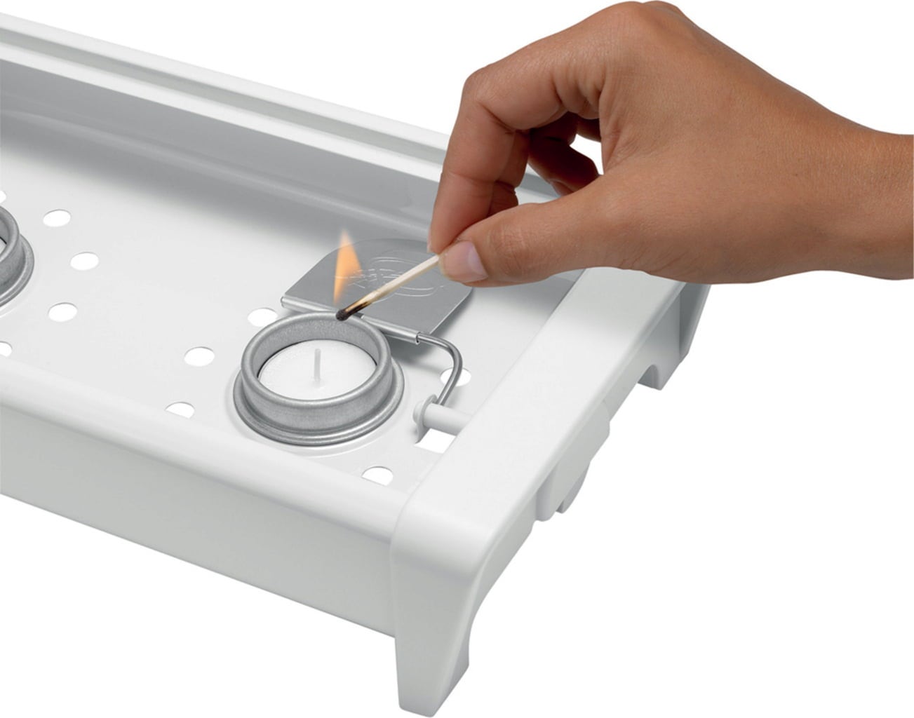 brabantia Tee- und Speisenwärmer 2-flammig - White