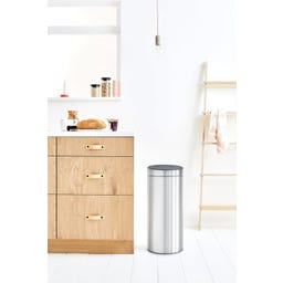 brabantia Touch Bin New 30 L with a Plastic Liner - Matt Steel