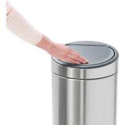Poubelle Touch Bin New 30 L avec Seau Intérieur - Matt Steel Fingerprint Proof