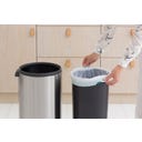 Poubelle Touch Bin New 30 L avec Seau Intérieur - Matt Steel Fingerprint Proof