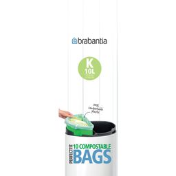 Bolsas de Basura PerfectFit - Biodegradables - 10L (K) - 10 unidades por rollo.
