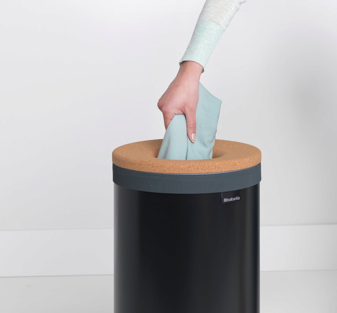brabantia Wäschebox 35 Liter mit Korkdeckel - Matt Schwarz