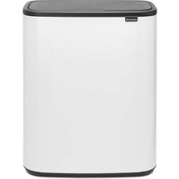 Bo Touch Bin 2 x 30 L mit 2 Kunststoffeinsätzen - White
