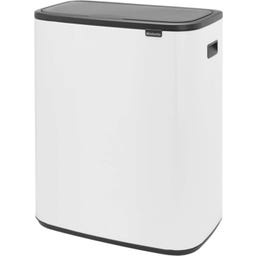 Bo Touch Bin 2 x 30 L mit 2 Kunststoffeinsätzen - White