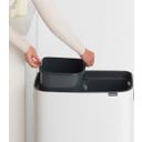 Bo Touch Bin 2 x 30 L mit 2 Kunststoffeinsätzen - White