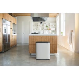 Bo Touch Bin 2 x 30 L mit 2 Kunststoffeinsätzen - White