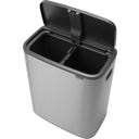 Bo Touch Bin 2 x 30 L with 2 Plastic Inserts - Matte Steel Fingerprint Proof