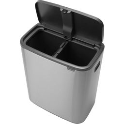 Bo Touch Bin 2 x 30 L with 2 Plastic Inserts - Matte Steel Fingerprint Proof