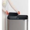 Bo Touch Bin 2 x 30 L with 2 Plastic Inserts - Matte Steel Fingerprint Proof